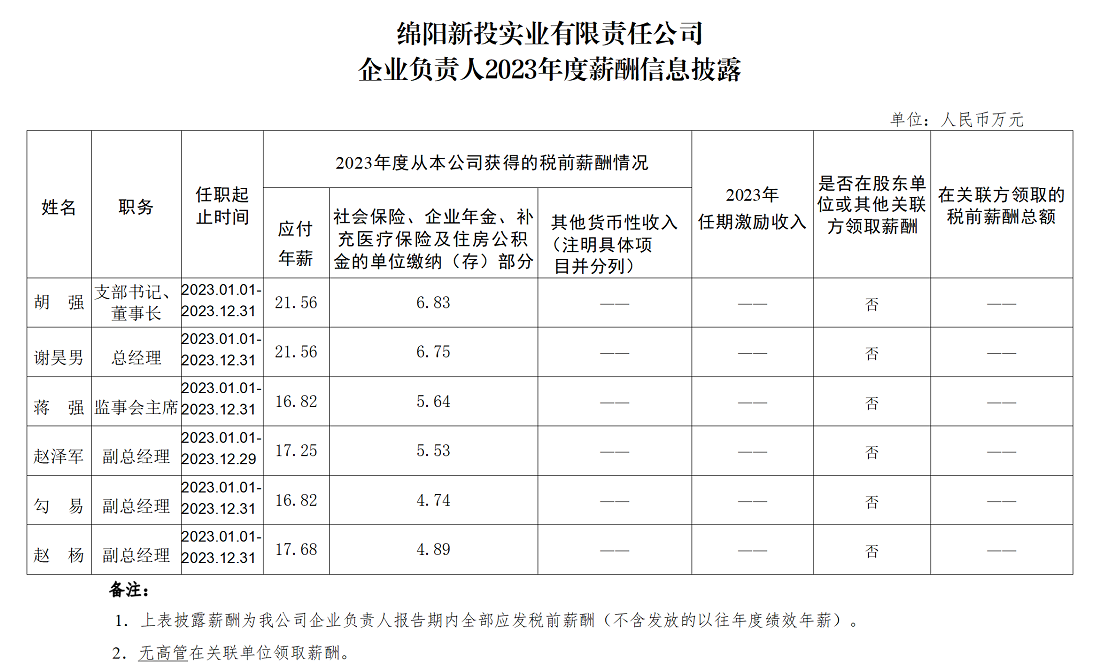 綿陽(yáng)新投實(shí)業(yè)有限責(zé)任公司企業(yè)負(fù)責(zé)人2023年度薪酬信息披露_01.png